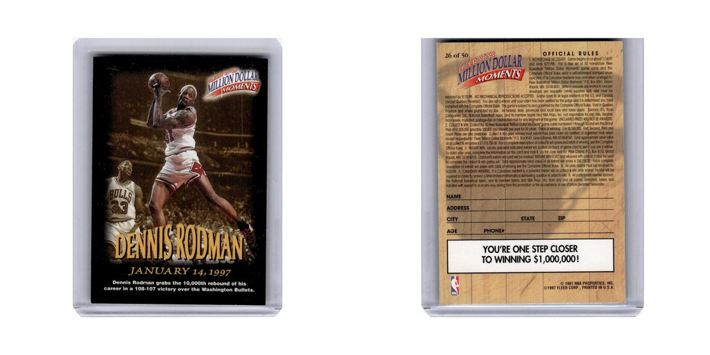 Dennis Rodman 1997 Fleer Million Dollar Moments #26 Chicago Bulls NM