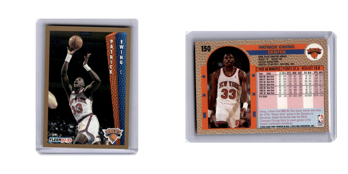 Patrick Ewing 1992 Fleer #150 New York Knicks Basketball Card NM