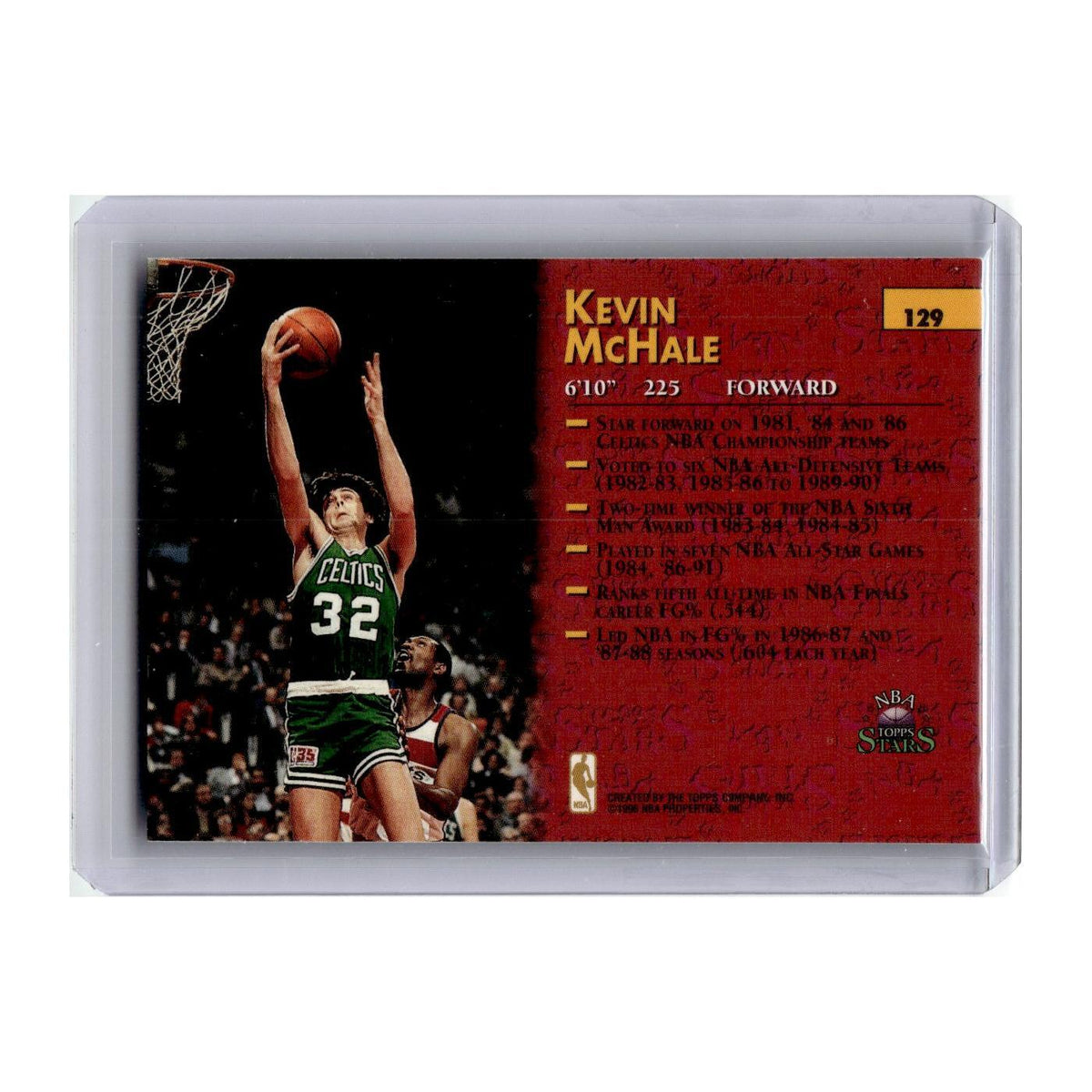 Kevin McHale 1996 Topps Stars #129 Boston Celtics Basketball Card NM