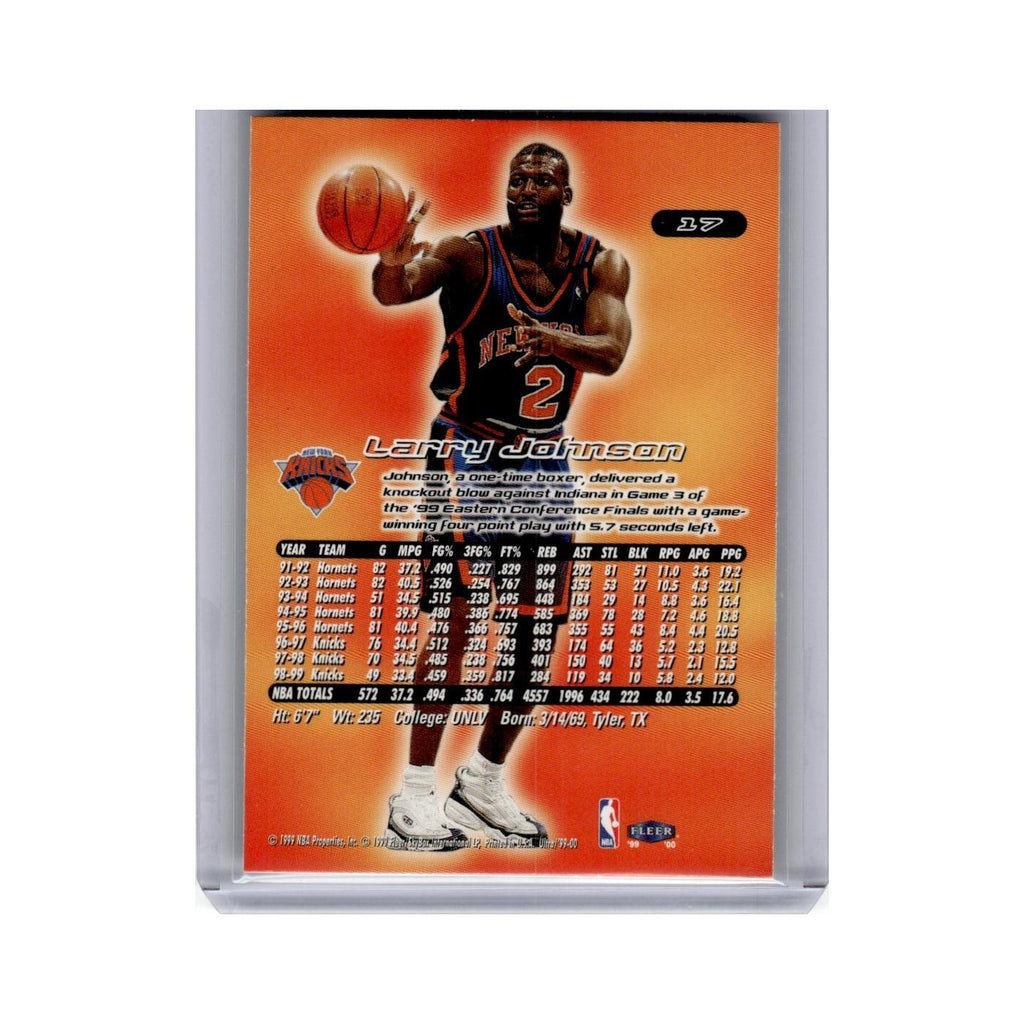 Larry Johnson 1999 Fleer Ultra #17 New York Knicks Basketball Card NM