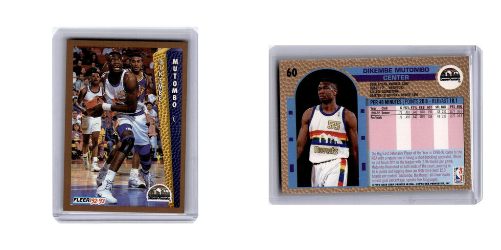 Dikembe Mutombo 1992 Fleer #60 Denver Nuggets Basketball Card NM
