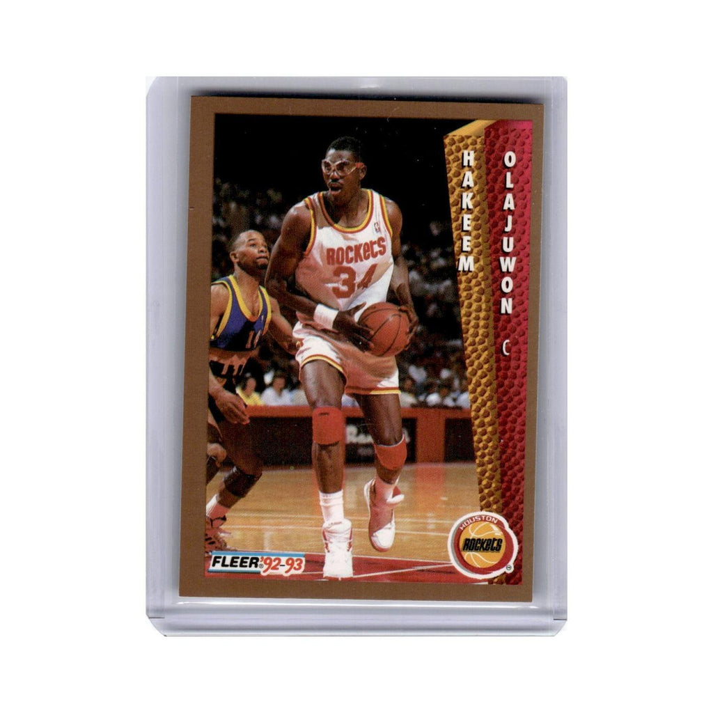 Hakeem Olajuwon 1992 Fleer #84 Houston Rockets Basketball Card NM