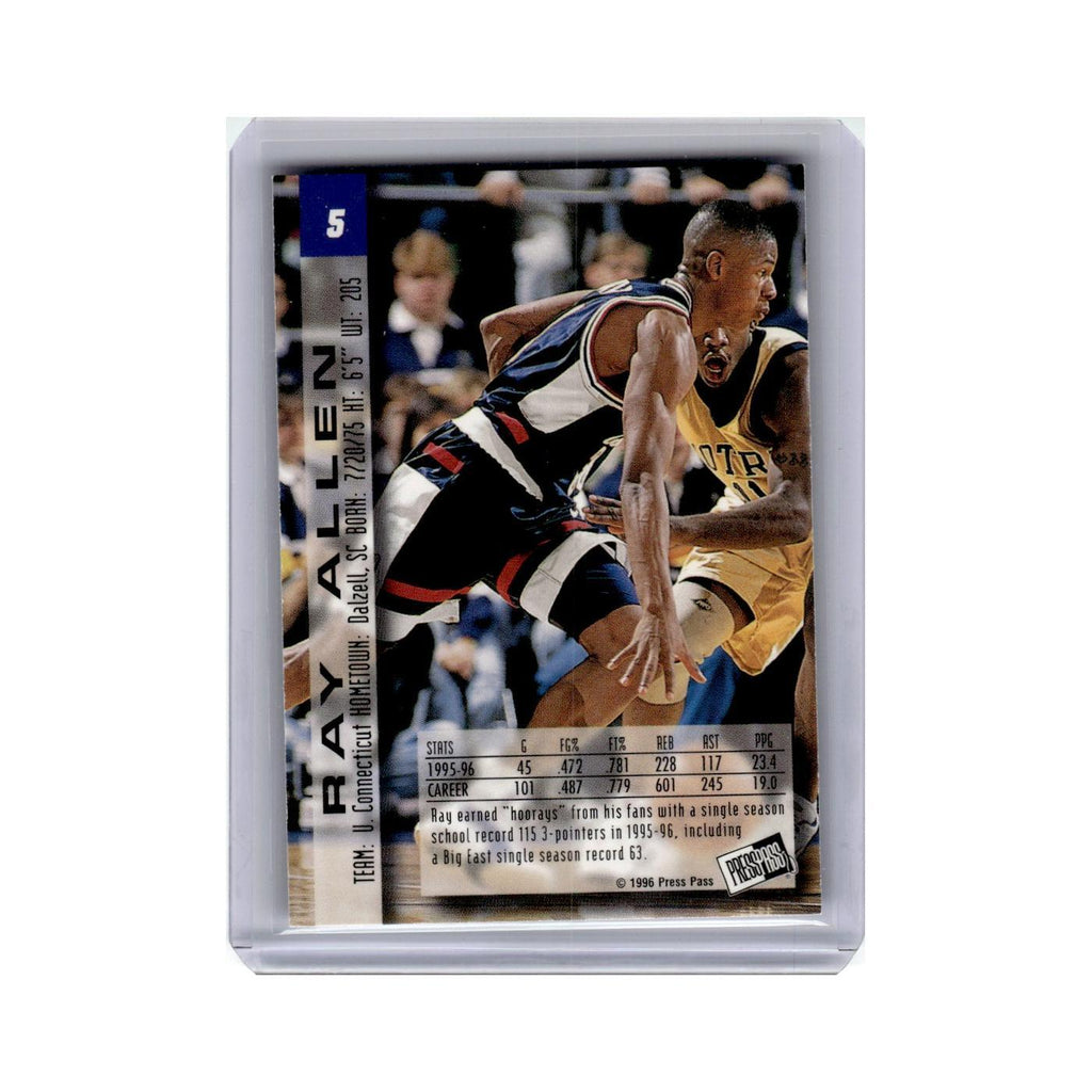 Ray Allen 1996 Press Pass #5 Connecticut Huskies Basketball Card NM