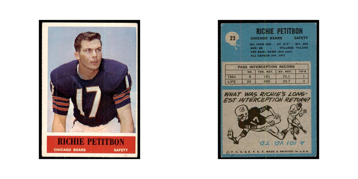 1964 Philadelphia Richie Petitbon Football Cards #23