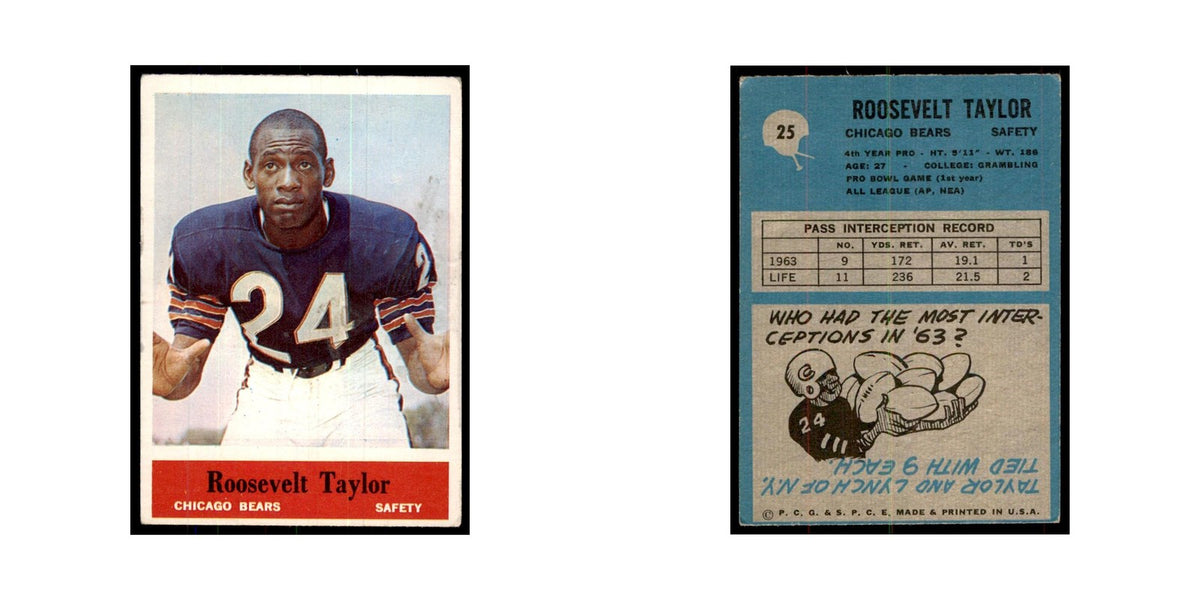 1964 Philadelphia Roosevelt Taylor Football Cards #25