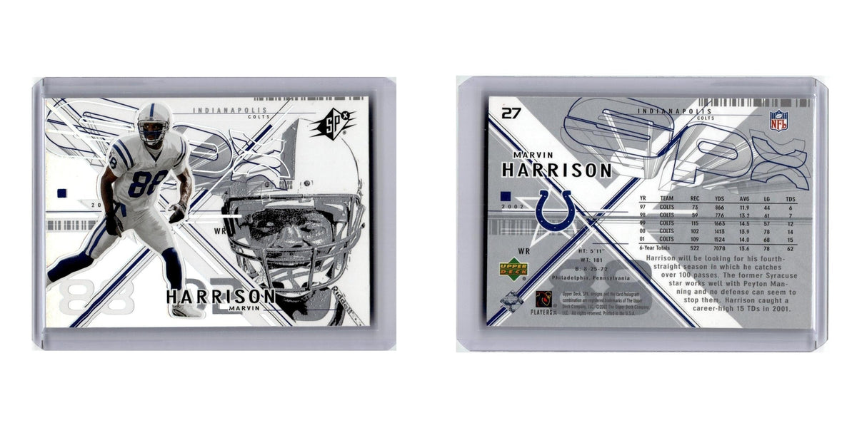 Marvin Harrison 2002 SPx #27 Indianapolis Colts Football Card NM