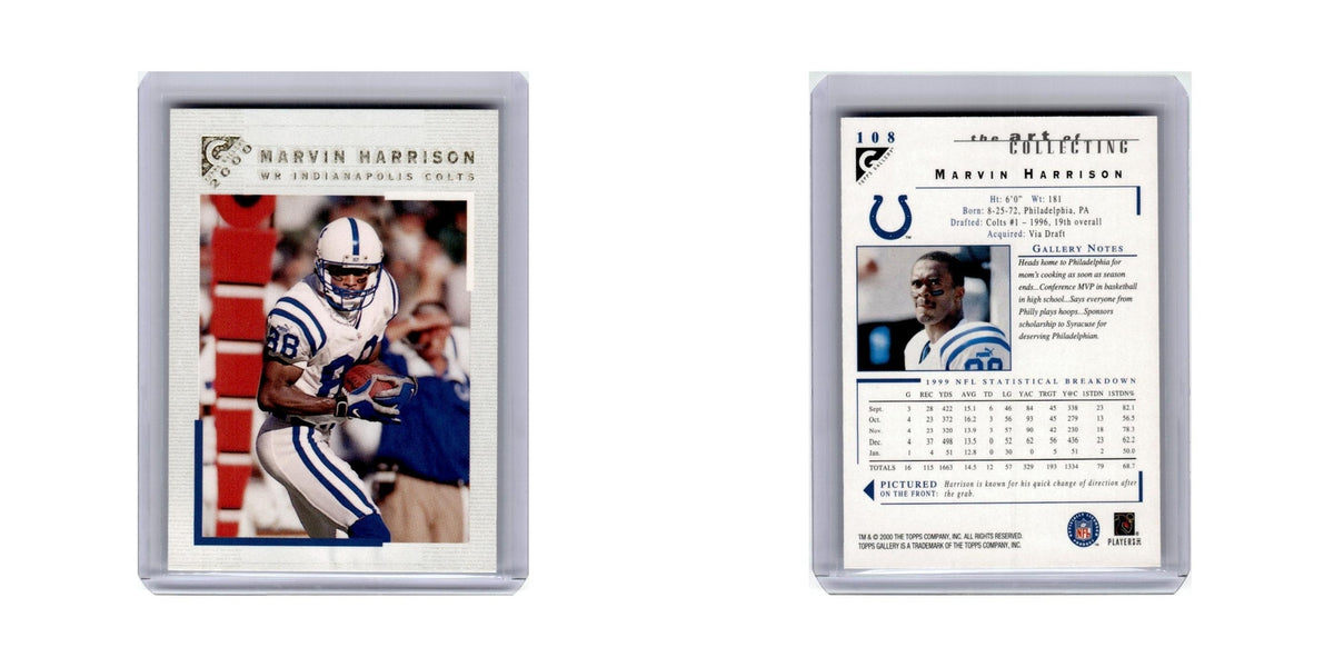 Marvin Harrison 2000 Topps Gallery #108 Indianapolis Colts Football Card NM