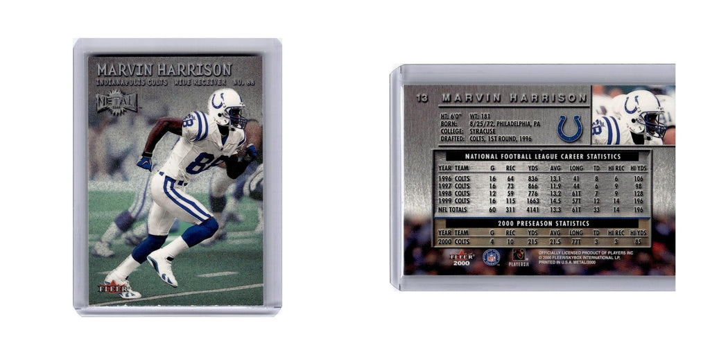 Marvin Harrison 2000 Metal #13 Indianapolis Colts Football Card NM