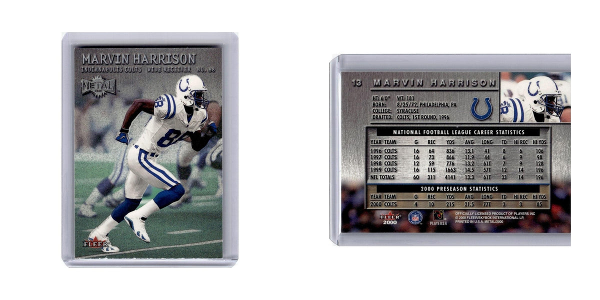 Marvin Harrison 2000 Metal #13 Indianapolis Colts Football Card NM