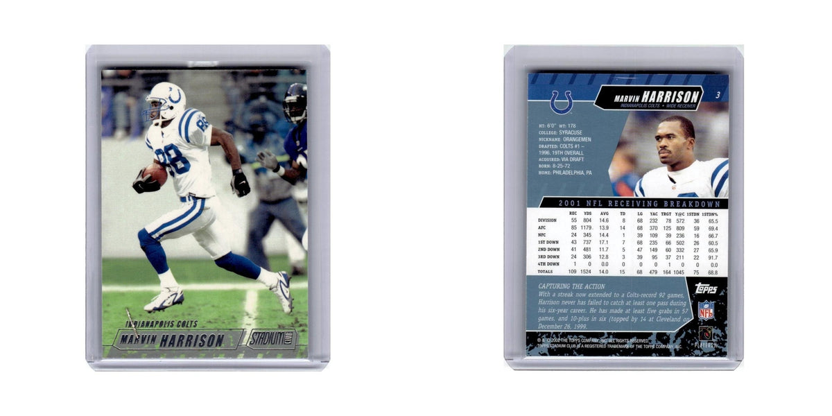 Marvin Harrison 2002 Stadium Club #3 Indianapolis Colts Football Card NM