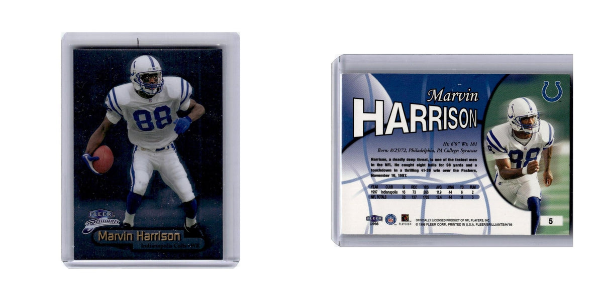Marvin Harrison 1998 Fleer Brilliants #5 Indianapolis Colts Football Card NM