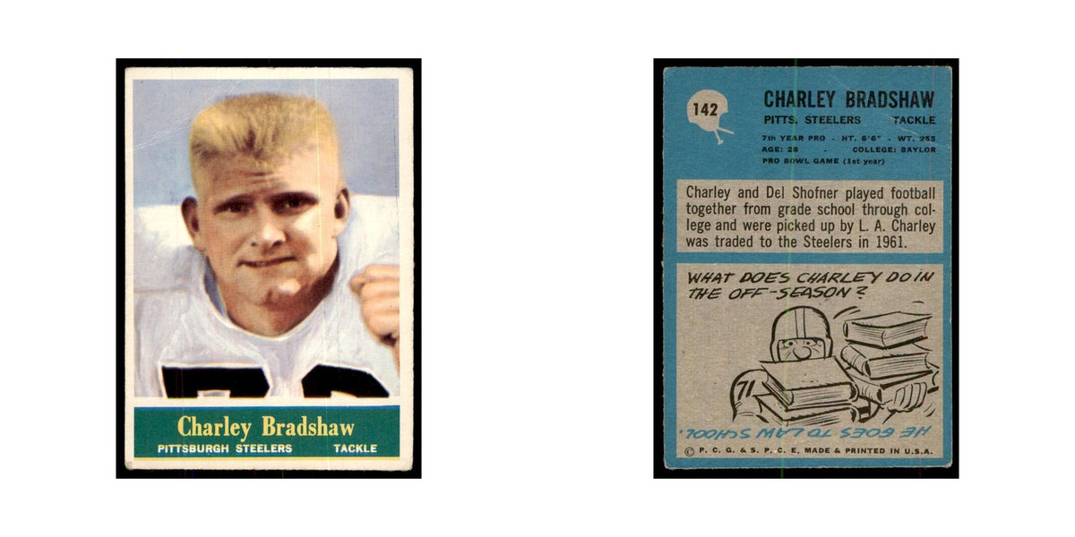 1964 Philadelphia (damaged) Charley Bradshaw Football Cards #142