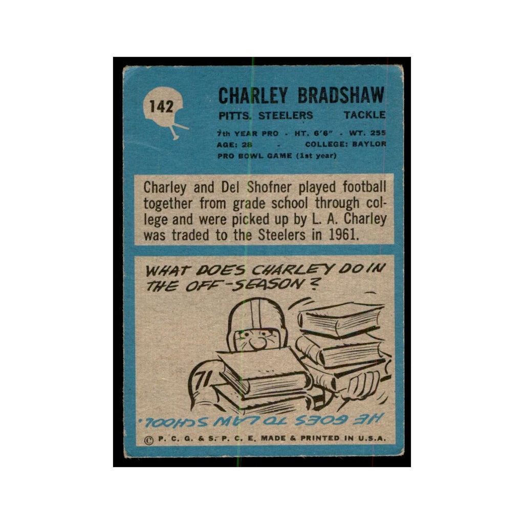 1964 Philadelphia (damaged) Charley Bradshaw Football Cards #142