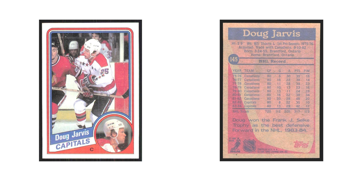 1984 Topps Doug Jarvis Washington Capitals #145