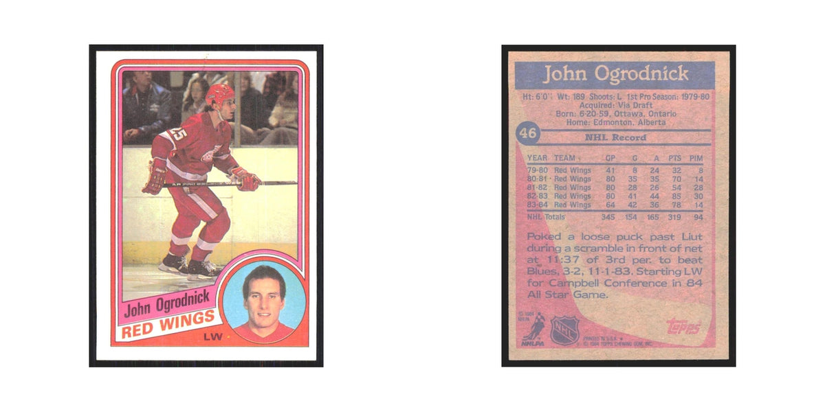 1984 Topps John Ogrodnick Detroit Red Wings #46