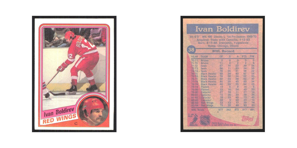 1984 Topps Ivan Boldirev Detroit Red Wings #38