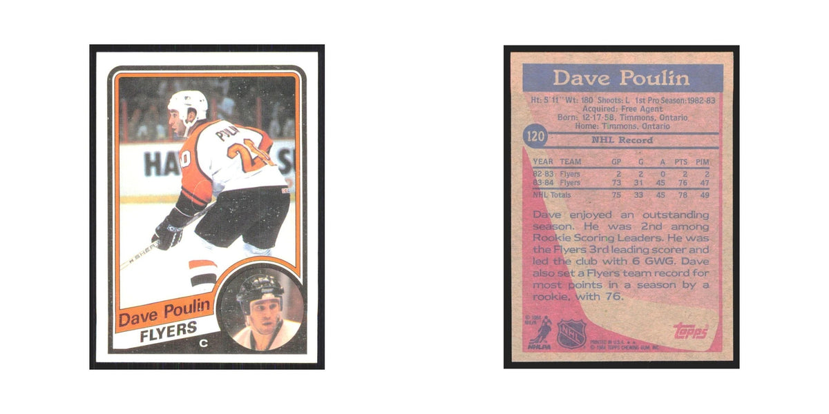 1984 Topps Dave Poulin Philadelphia Flyers #120