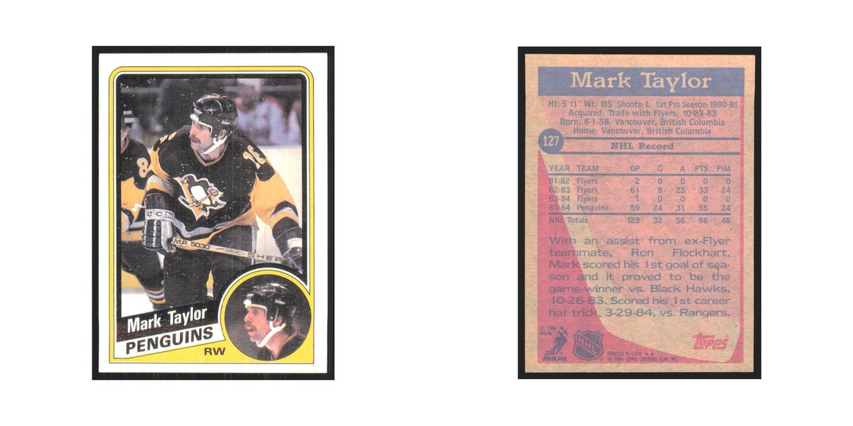 1984 Topps Mark Taylor Pittsburgh Penguins #127