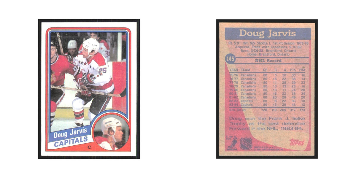 1984 Topps Doug Jarvis Washington Capitals #145