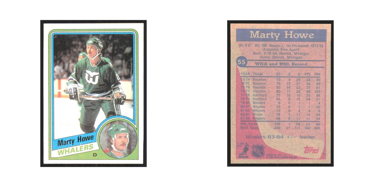 1984 Topps Marty Howe Hartford Whalers #55