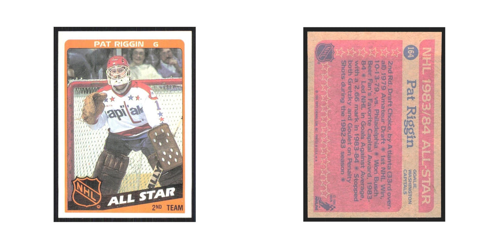 1984 Topps Pat Riggin Washington Capitals #164