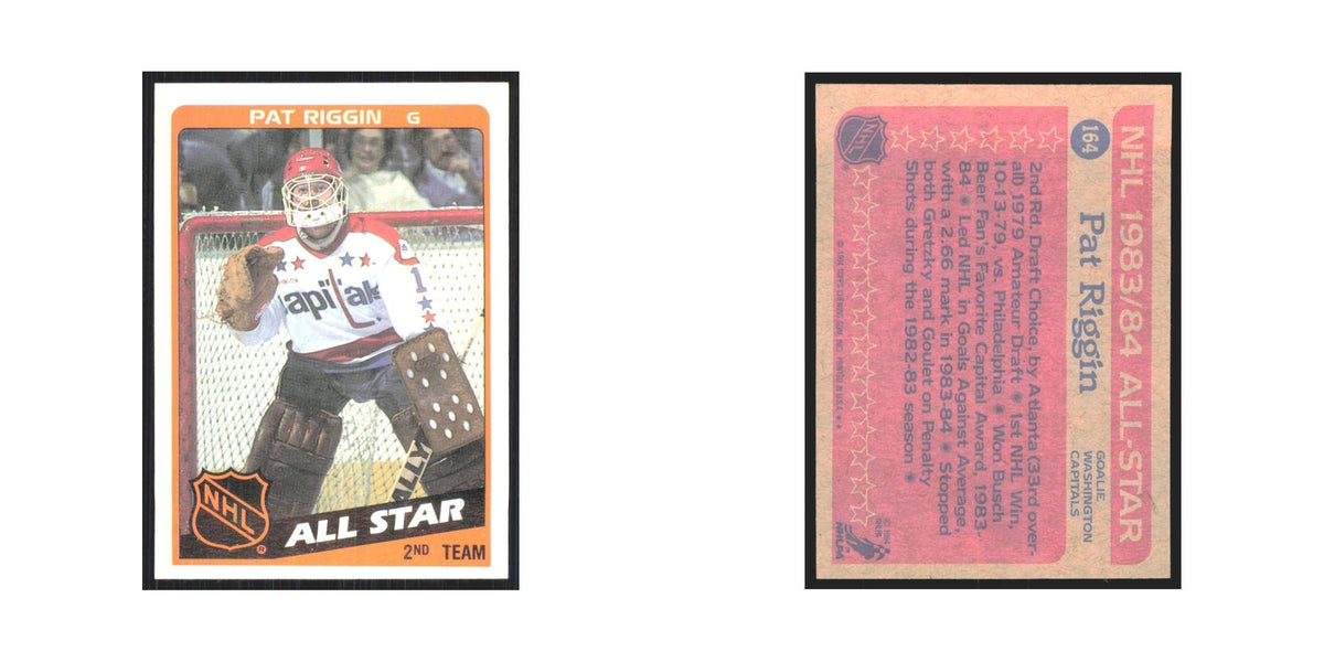 1984 Topps Pat Riggin Washington Capitals #164