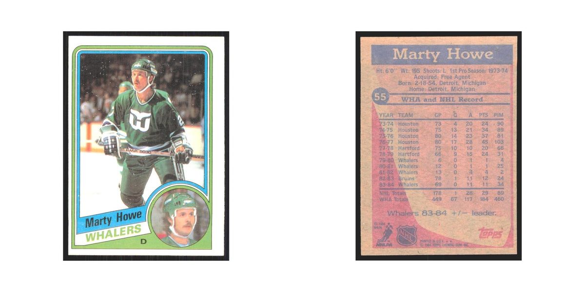 1984 Topps Marty Howe Hartford Whalers #55