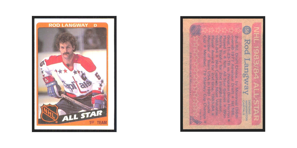 1984 Topps Rod Langway Washington Capitals #156