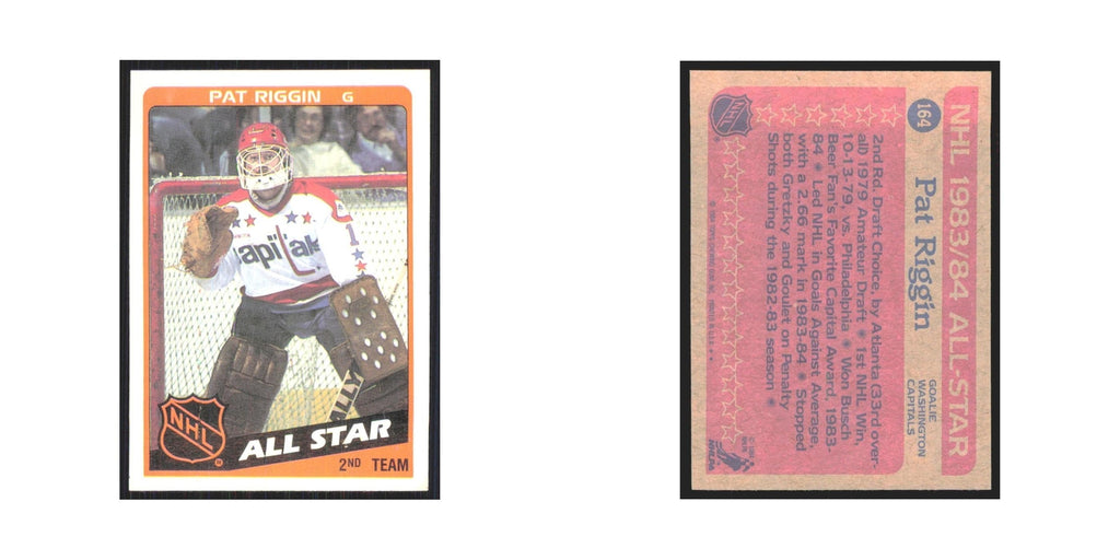 1984 Topps Pat Riggin Washington Capitals #164