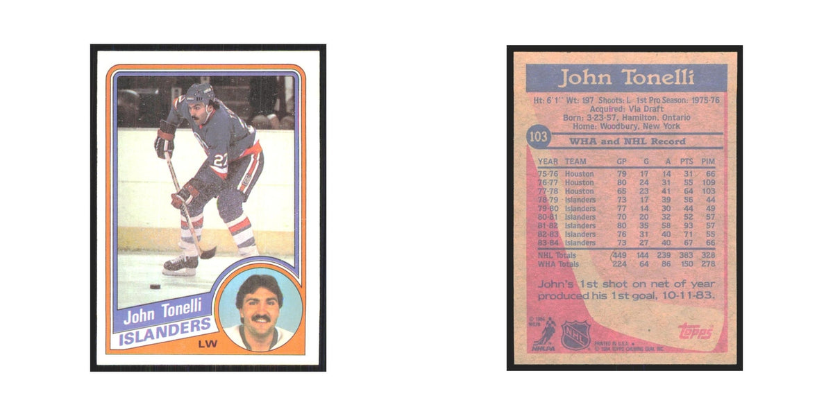 1984 Topps John Tonelli New York Islanders #103
