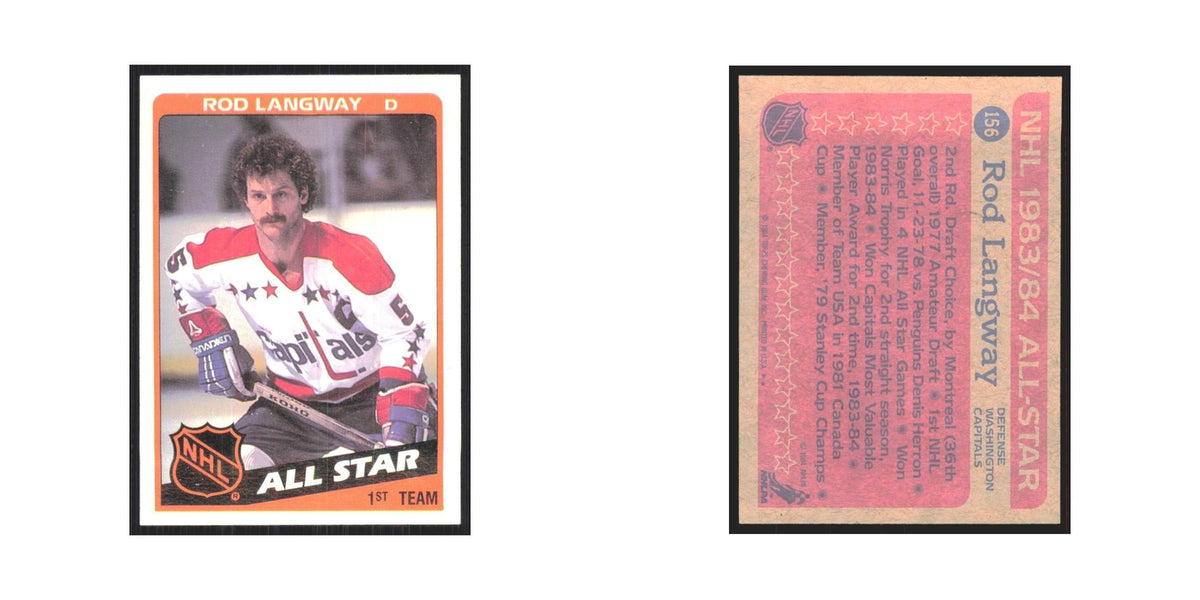 1984 Topps Rod Langway Washington Capitals #156