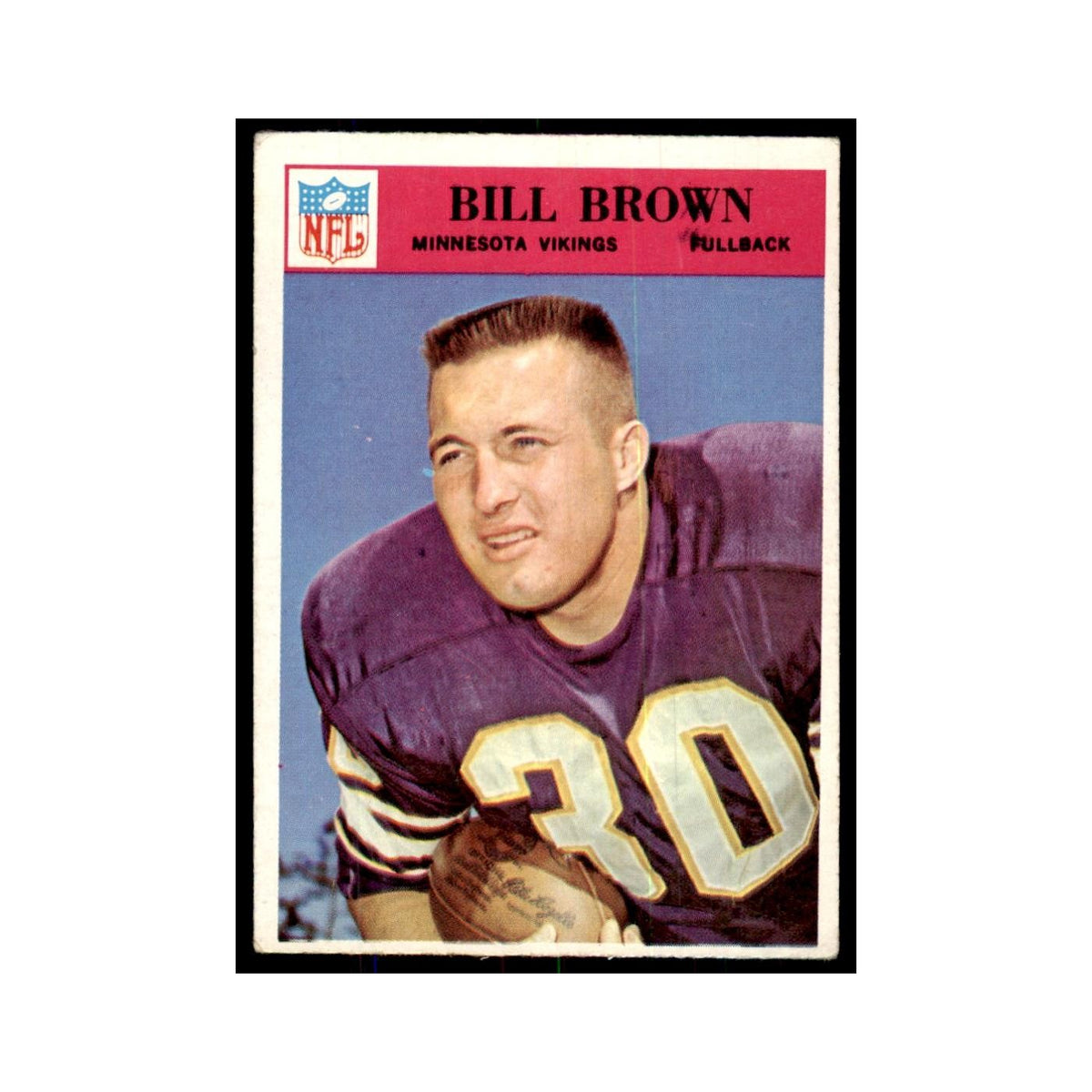 1966 Philadelphia Bill Brown Football Cards #107