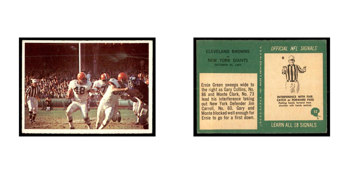 1966 Philadelphia Browns/Giants Football Cards #52