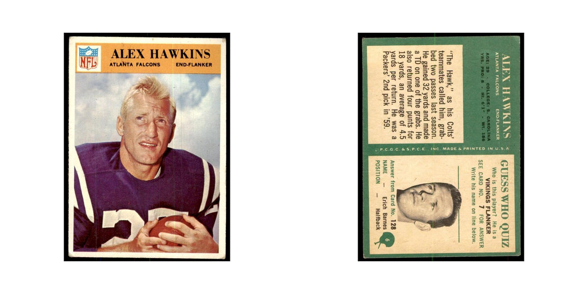 1966 Philadelphia Alex Hawkins Football Cards #6