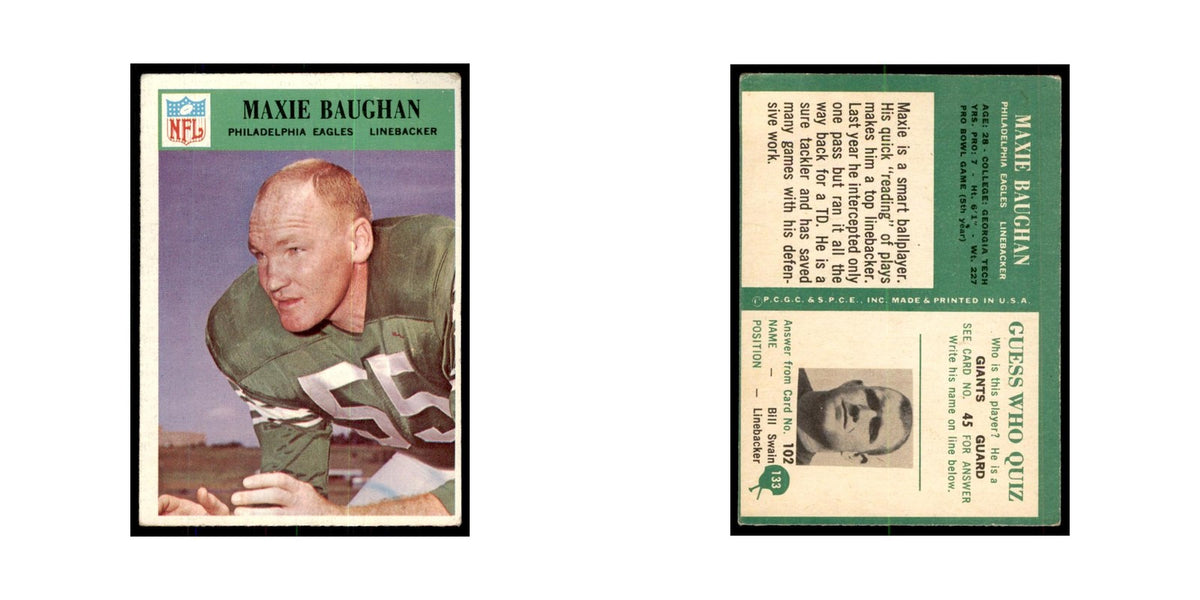 1966 Philadelphia Maxie Baughan Football Cards #133