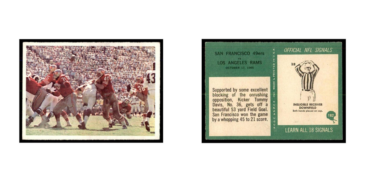 1966 Philadelphia 49ers/Rams Football Cards #182