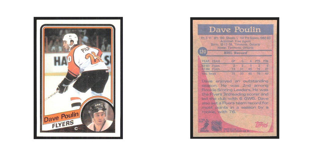 1984 Topps Dave Poulin Philadelphia Flyers #120