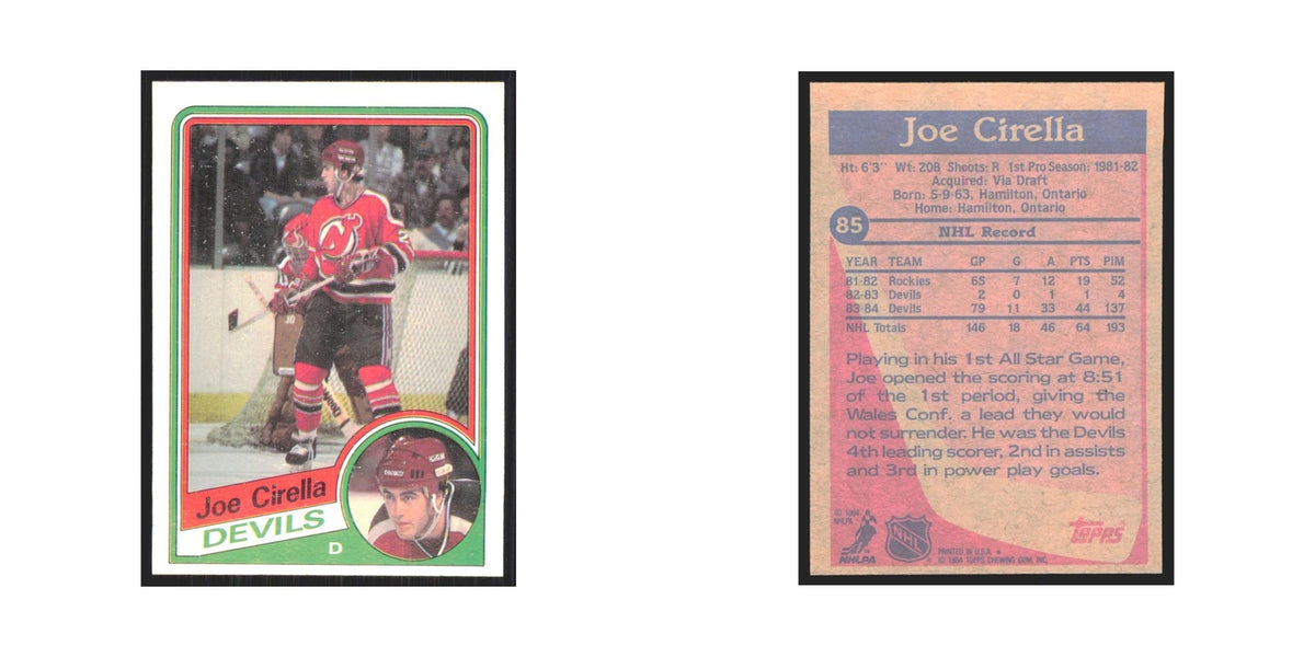 1984 Topps Joe Cirella New Jersey Devils #85