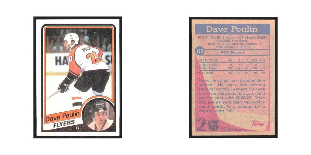 1984 Topps Dave Poulin Philadelphia Flyers #120