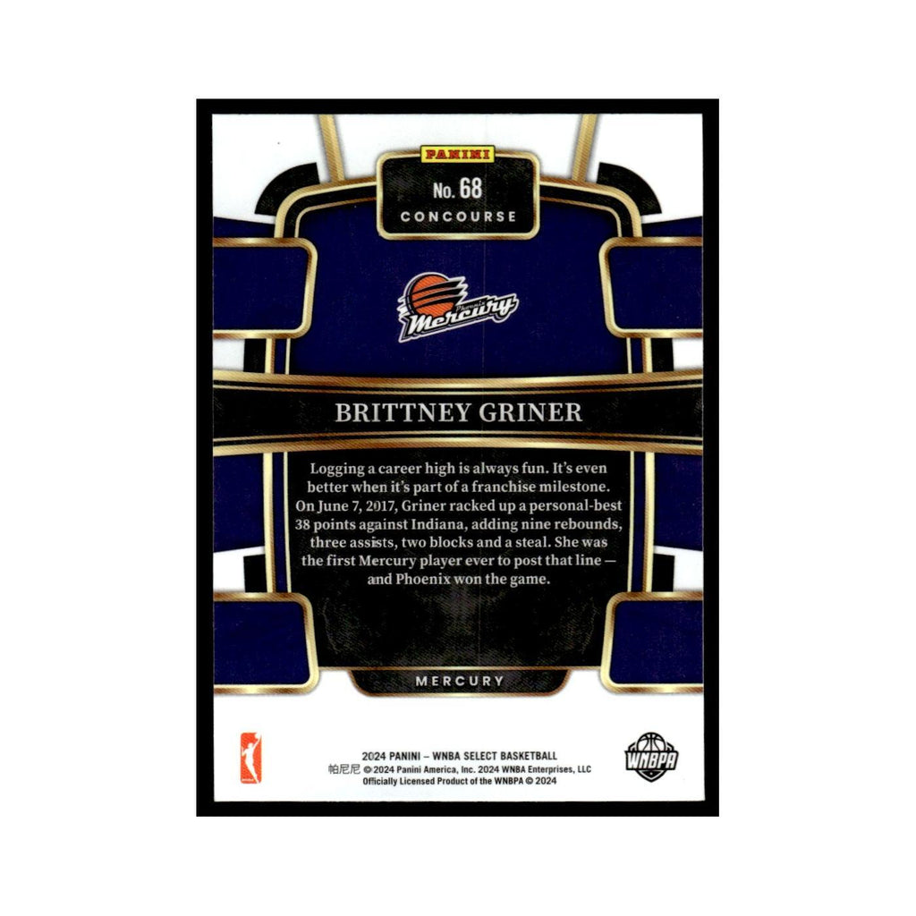 Brittney Griner 2024 Panini WNBA Select #68 Phoenix Mercury Basketball Card NM