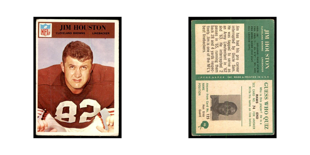 1966 Philadelphia (damaged) Jim Houston Football Cards #46