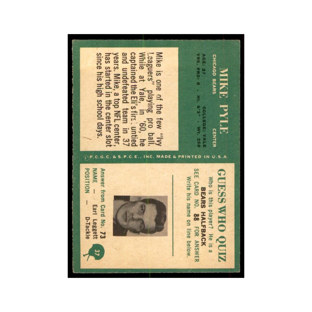 1966 Philadelphia (damaged) Mike Pyle Football Cards #37
