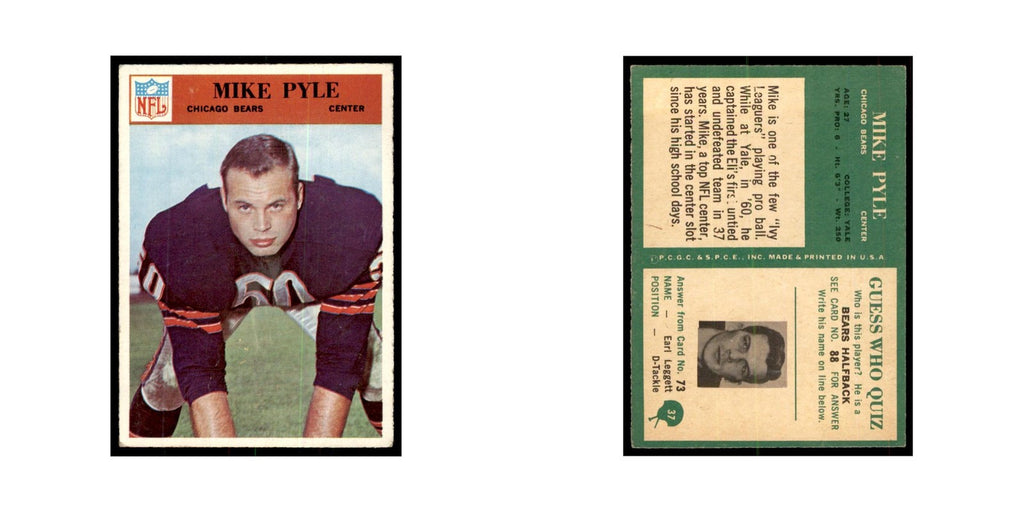 1966 Philadelphia (damaged) Mike Pyle Football Cards #37