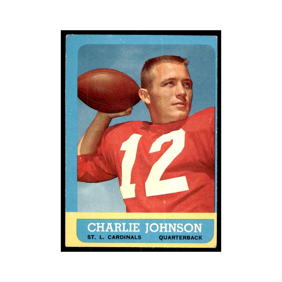 1963 Topps Charlie Johnson Football Cards #146