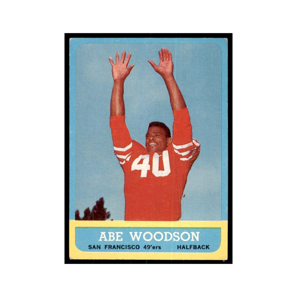 1963 Topps Abe Woodson Football Cards #141