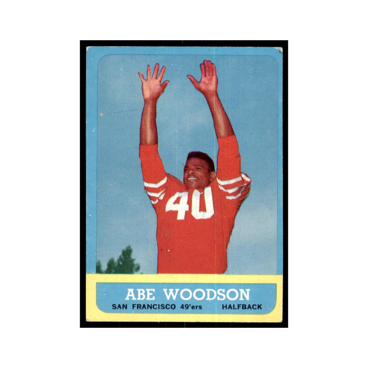 1963 Topps Abe Woodson Football Cards #141