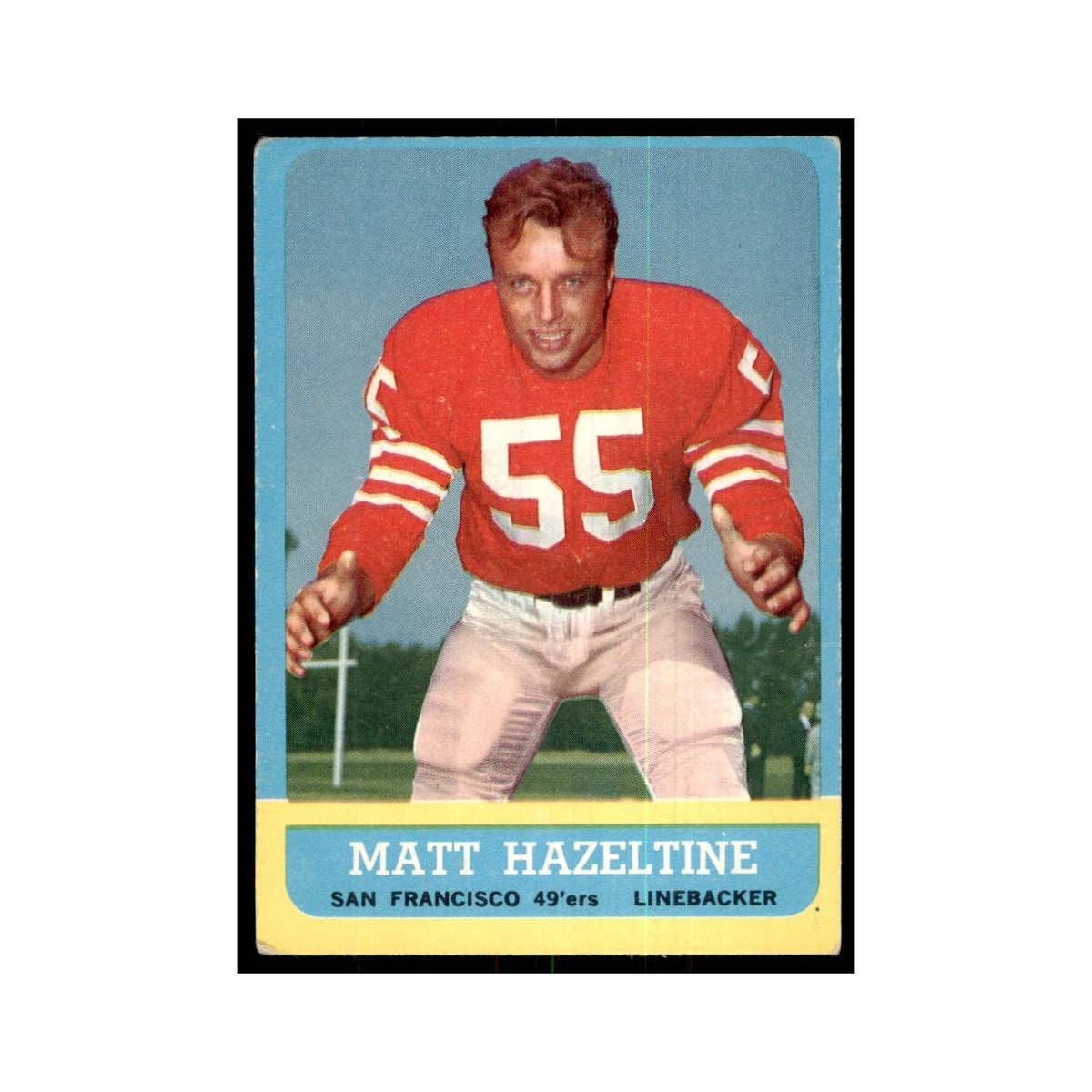 1963 Topps Matt Hazeltine Football Cards #142