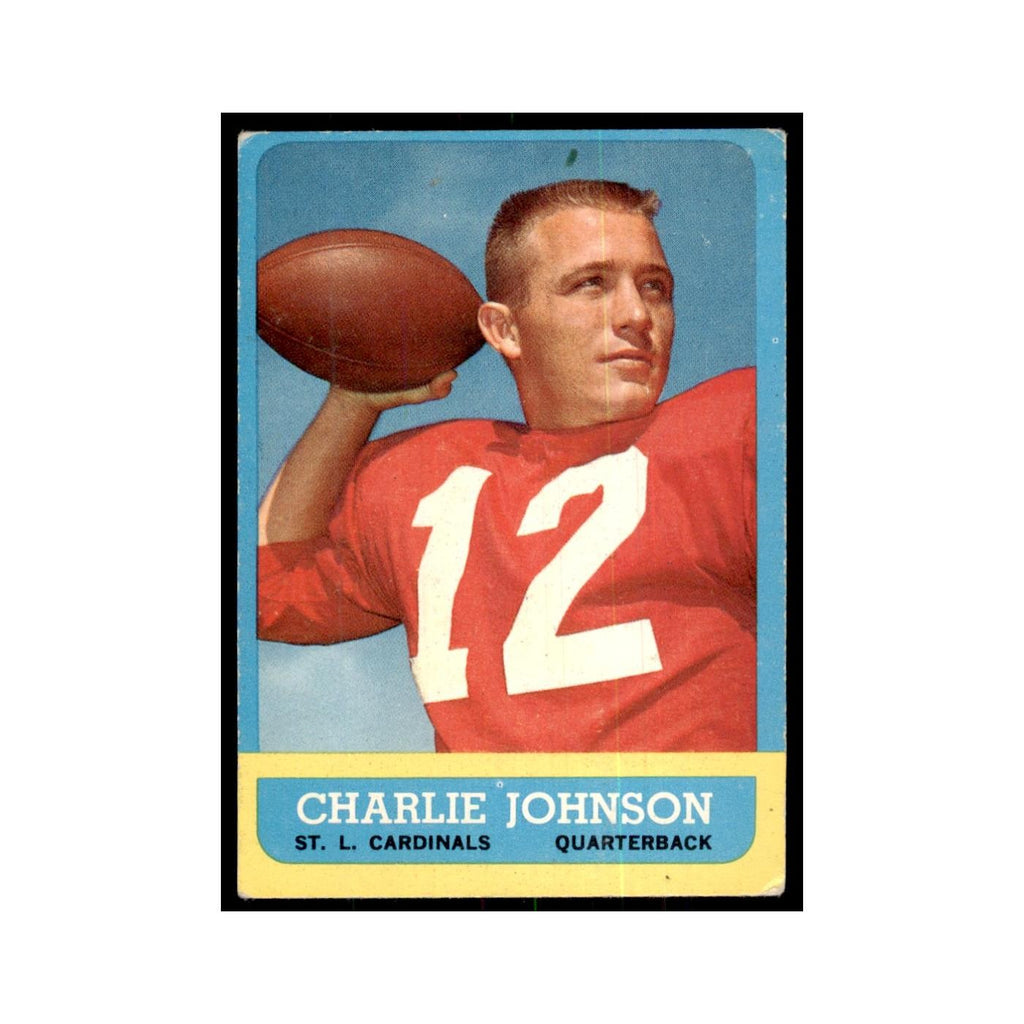 1963 Topps Charlie Johnson Football Cards #146