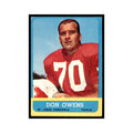 1963 Topps Don Owens Football Cards #156