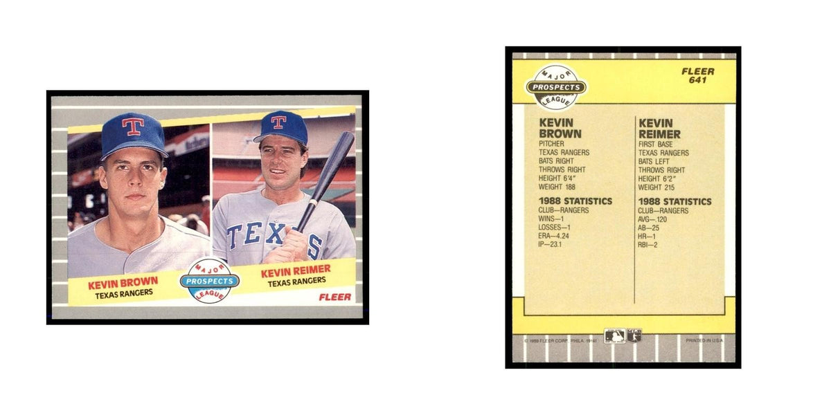 1989 Fleer Kevin Brown/Kevin Reimer RC #641